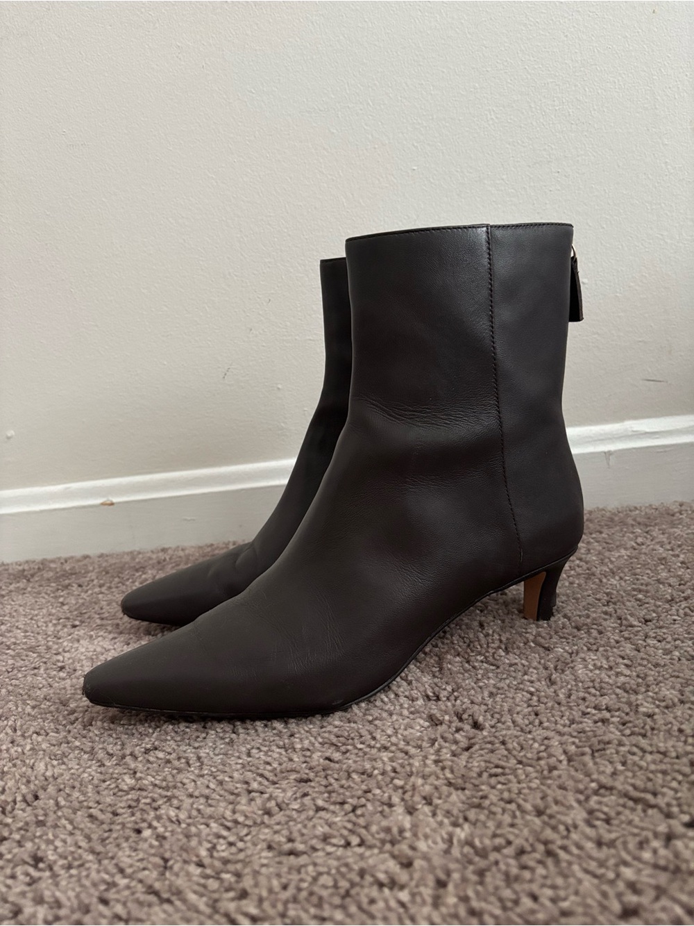 J. Crew Brown Leather Booties. Size: 9